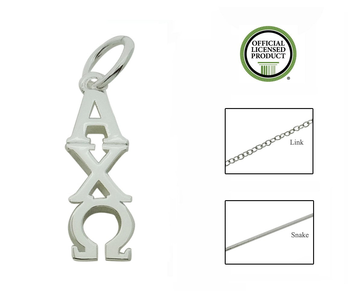 Alpha Chi Omega Greek Sorority Lavalier Drop Charm Pendant Necklace