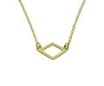 Alpha Delta Pi Open Diamond Necklace ADPi Floating Necklace Pendant GOLD FILLED