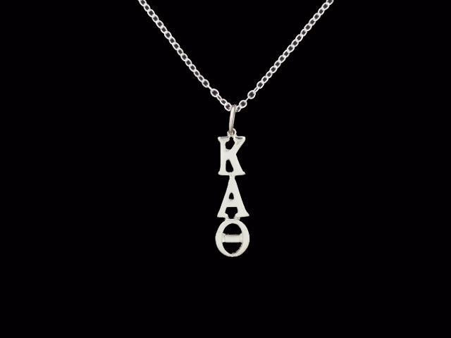 Kappa Alpha Theta Sorority Lavalier Necklace Sterling Silver