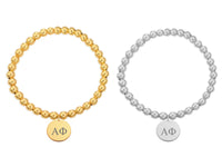 Alpha Phi Sorority Beaded Bracelets, Sorority Beaded Strech Bracelet