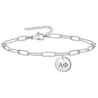 Alpha Phi Sorority Paper Clip Bracelet, Sorority Jewelry, Sorority Gift, Sorority Little Big Gift Idea