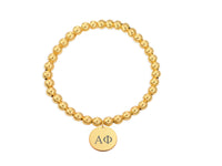Alpha Phi Sorority Beaded Bracelets, Sorority Beaded Strech Bracelet