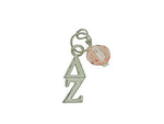 Delta Zeta Sorority Lavalier with Pink Swarovski Crystal Pendants