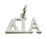 Horizontal Alpha Gamma Delta Greek Sorority Lavalier Drop Charm Pendant, High Polish Finished