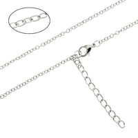 Alpha Chi Omega Sorority Lavalier with Swarovski Crystal Necklace Silver Plated