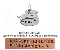 Dachshund Dog Necklace, Hand Stamped Personalize Dog Necklace, Personalize Pet Necklace