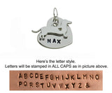 Dachshund Dog Necklace, Hand Stamped Personalize Dog Necklace, Personalize Pet Necklace