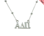 Alpha Delta Pi Beaded Floating Necklace Sorority Jewelry Necklace