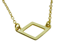 Alpha Delta Pi Open Diamond Necklace ADPi Floating Necklace Pendant GOLD FILLED