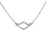 Alpha Delta Pi Open Diamond Necklace ADPi Floating Necklace Pendant