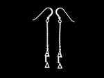 Alpha Gamma Delta Dangle Greek Sorority Earring Sterling Silver - DKGifts.com