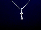 Alpha Gamma Delta Sorority Lavalier Necklace Sterling Silver - DKGifts.com