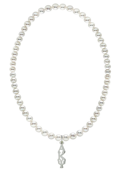 Alpha Kappa Psi Stretch Pearl Sorority Necklace Greek Sorority Pearl Necklace