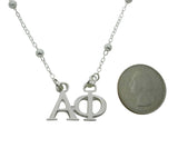 Alpha Phi Beaded Floating Necklace Sorority Jewelry Necklace
