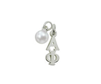 Alpha Phi with Pearl Greek Sorority Lavalier Pendant Drop Charm