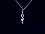 Alpha Sigma Tau Sorority Lavalier Necklace Sterling Silver - DKGifts.com