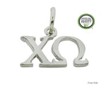 Horizontal Chi Omega Sorority Lavalier Charm Drop Pendant Necklace