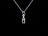 Chi Omega Sorority Lavalier Necklace Sterling Silver - DKGifts.com