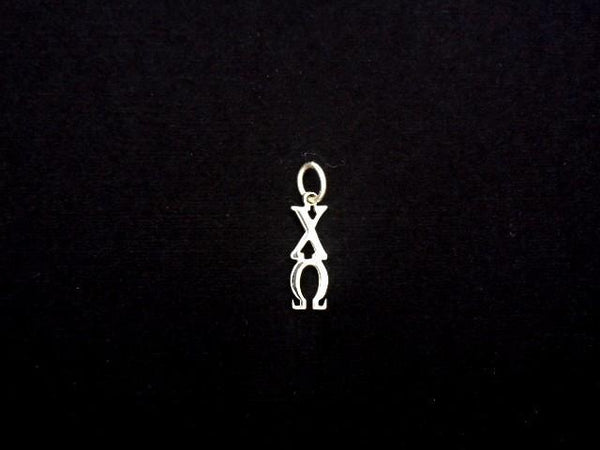 Chi Omega Sorority Lavalier Necklace Sterling Silver - DKGifts.com