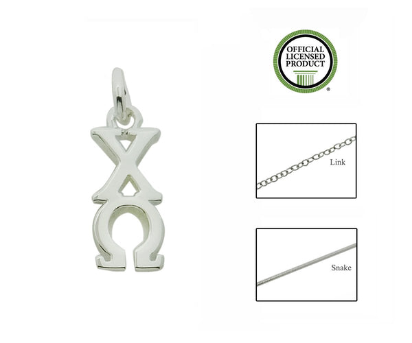 Chi Omega Greek Sorority Lavalier Pendant Necklace - DKGifts.com