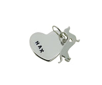 Personalized Dachshund Dog Necklace, Hand Stamped Personalized Heart Pet Necklace - DKGifts.com