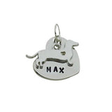 Personalized Dachshund Dog Necklace, Hand Stamped Personalized Heart Pet Necklace - DKGifts.com