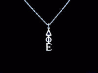 Delta Phi Epsilon Sorority Lavalier Necklace Sterling Silver - DKGifts.com