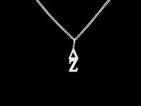 Delta Zeta Sorority Lavalier Necklace Sterling Silver - DKGifts.com