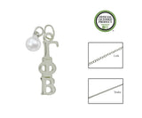 Gamma Phi Beta Sorority Lavalier Necklace with Pearl - DKGifts.com