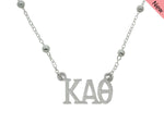 Kappa Alpha Theta Beaded Floating Necklace Sorority Jewelry Necklace