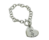 Kappa Alpha Theta Rolo Sorority Bracelet with Heart on Toggle Clasp - DKGifts.com