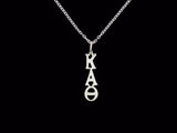 Kappa Alpha Theta Sorority Lavalier Necklace Sterling Silver - DKGifts.com