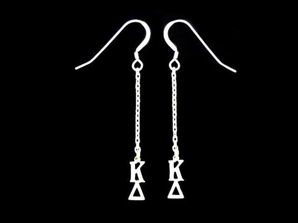 Kappa Delta Dangle Greek Sorority Earring Sterling Silver - DKGifts.com