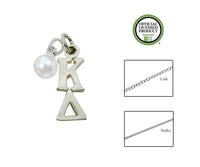 Kappa Delta Sorority Lavalier Necklace with Pearl - DKGifts.com