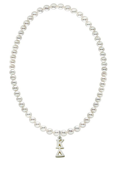 Kappa Delta Stretch Pearl Sorority Necklace Greek Sorority Pearl Necklace