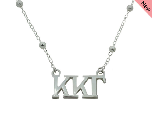Kappa Kappa Gamma Beaded Floating Necklace Sorority Jewelry Necklace