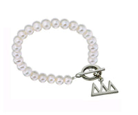 Tri Delta Delta Delta Pearl Sorority Bracelet on Toggle Clasp
