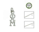 Phi Mu Greek Sorority Lavalier Pendant Necklace - DKGifts.com