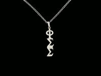 Phi Sigma Sigma Sorority Lavalier Necklace Sterling Silver - DKGifts.com