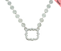 Phi Mu Quatrefoil Sorority Jewelry Choker Floating Sorority Necklace