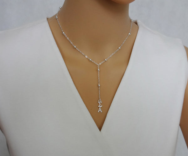 Sigma Alpha Beaded Y Sorority Necklace Jewelry