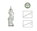 Sigma Kappa Greek Sorority Lavalier Charm Drop Necklace - DKGifts.com