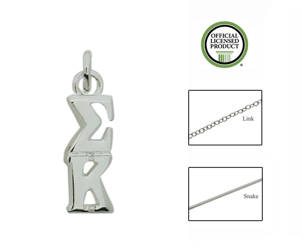 Sigma Kappa Greek Sorority Lavalier Charm Drop Necklace - DKGifts.com