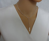 Tri Sigma Sigma Sigma Beaded Y Sorority Necklace Jewelry