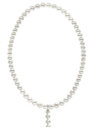 Tri Sigma Sigma Sigma Stretch Pearl Sorority Necklace Greek Sorority Pearl Necklace