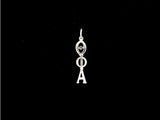 Theta Phi Alpha Sorority Lavalier Necklace Sterling Silver - DKGifts.com