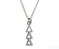 Tri Delta Delta Delta Greek Sorority Lavalier Charm Drop Necklace - DKGifts.com