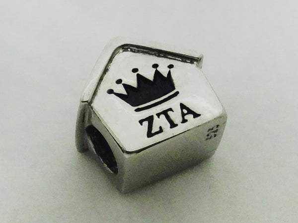 Zeta Tau Alpha Sorority Bead to Fit Most European Style Charm Bracelet Big Hole Bead