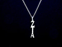 Zeta Tau Alpha Sorority Lavalier Necklace Sterling Silver - DKGifts.com
