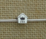 Zeta Tau Alpha Sorority Bead Fit Most European Style Charm Bracelet Big Hole Bead